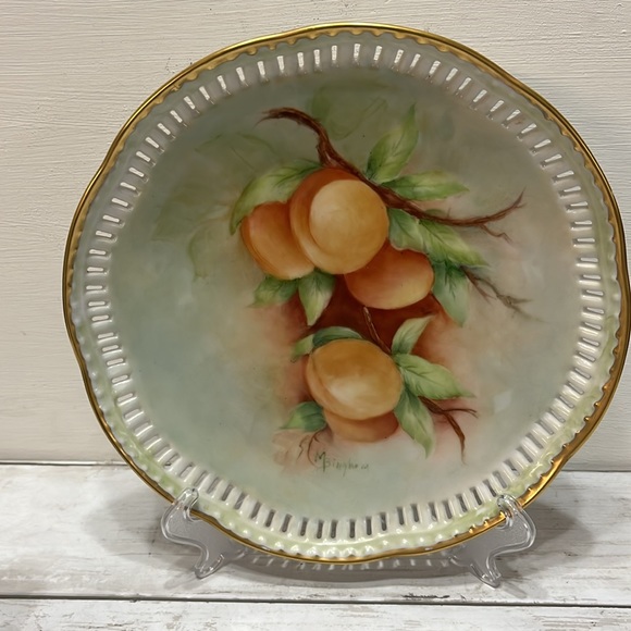 Set of 3 M Binghom hand painted plates - Picture 4 of 7